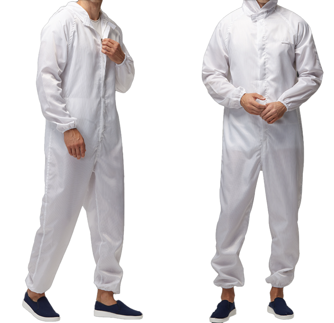 Cleanroom Unisex Working Polyester Smock Esd Gown Anti Static Esd Overcoat