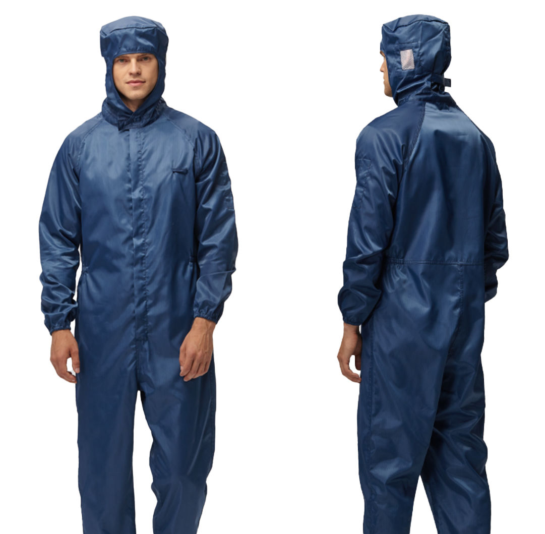 Cleanroom Unisex Working Polyester Smock Esd Gown Anti Static Esd Overcoat