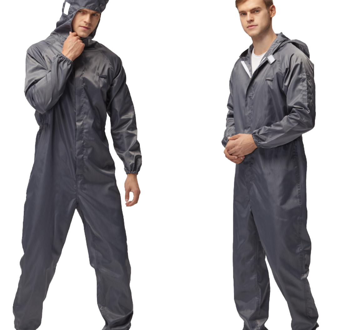 Cleanroom Unisex Working Polyester Smock Esd Gown Anti Static Esd Overcoat
