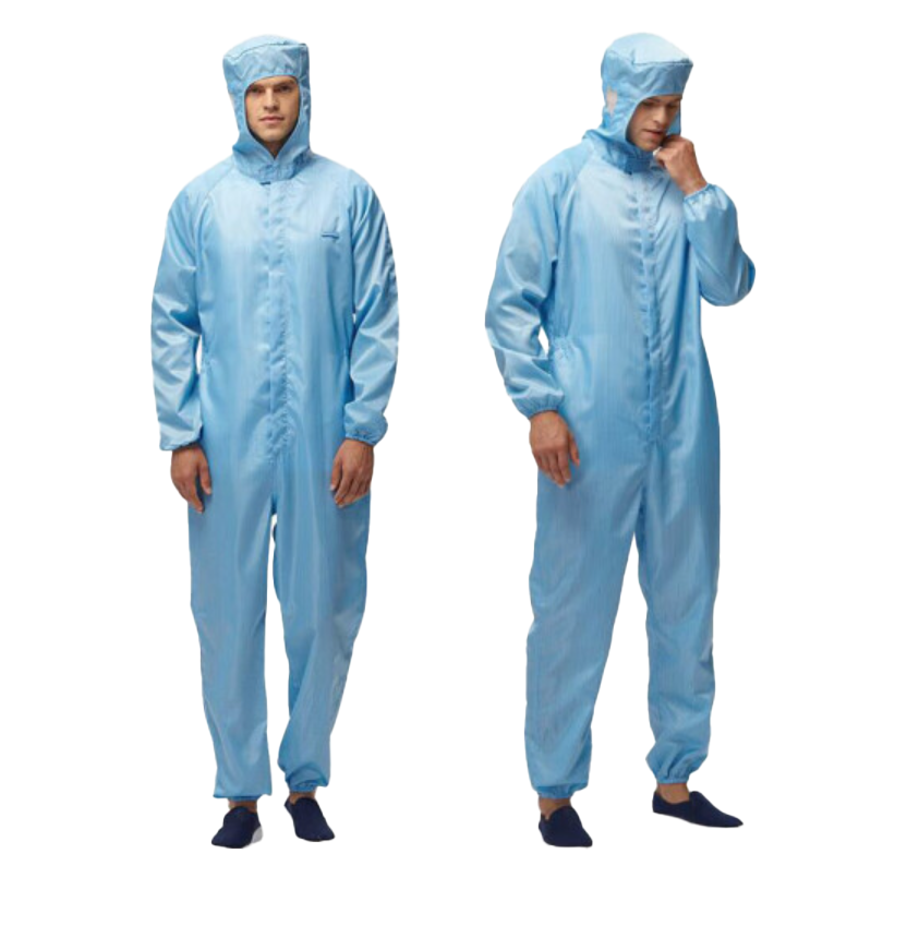 Cleanroom Unisex Working Polyester Smock Esd Gown Anti Static Esd Overcoat