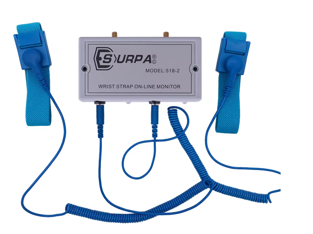 Online ESD Monitor Antistatic ESD Wrist Strap Monitor Anti Static Wrist Strap Monitoring with Grounding Cables