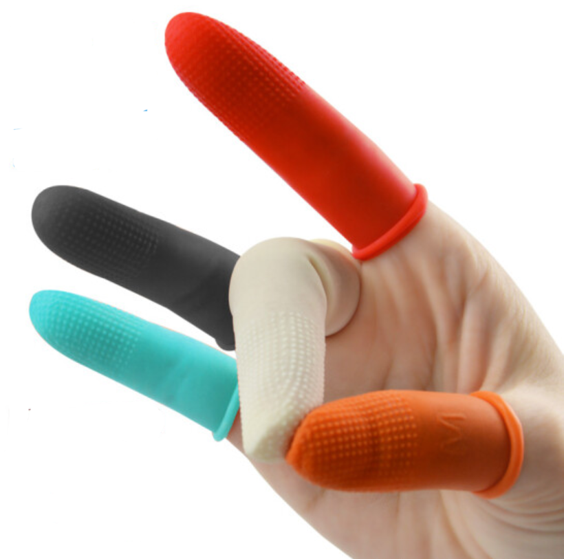 Orange Latex Coated Finger Cots Comfortable Waterproof Anti-Slip Protective Gloves for Work Safety Product