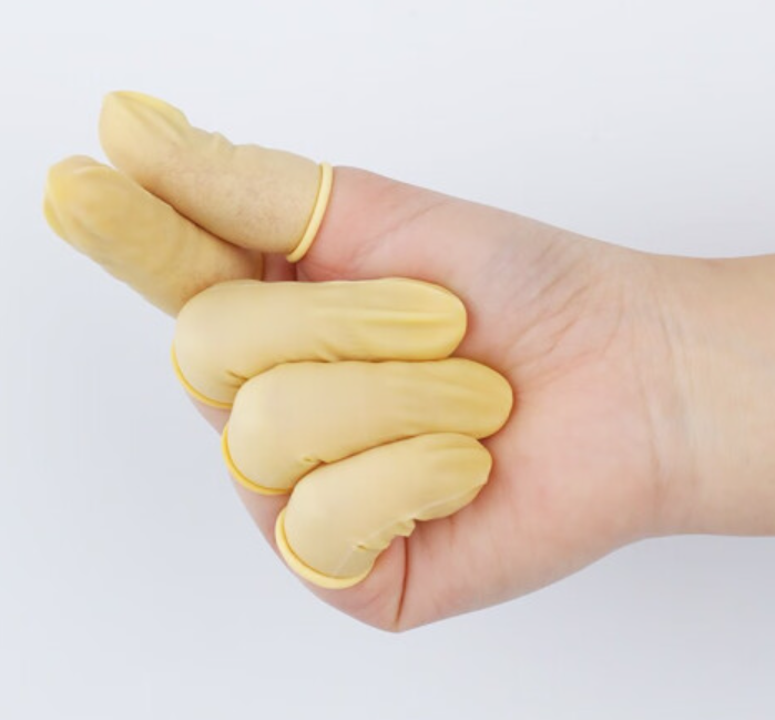 Orange Latex Coated Finger Cots Comfortable Waterproof Anti-Slip Protective Gloves for Work Safety Product