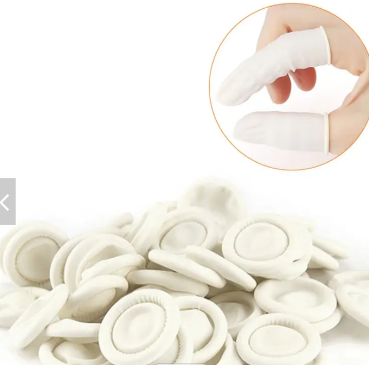 White Latex Finger Cots