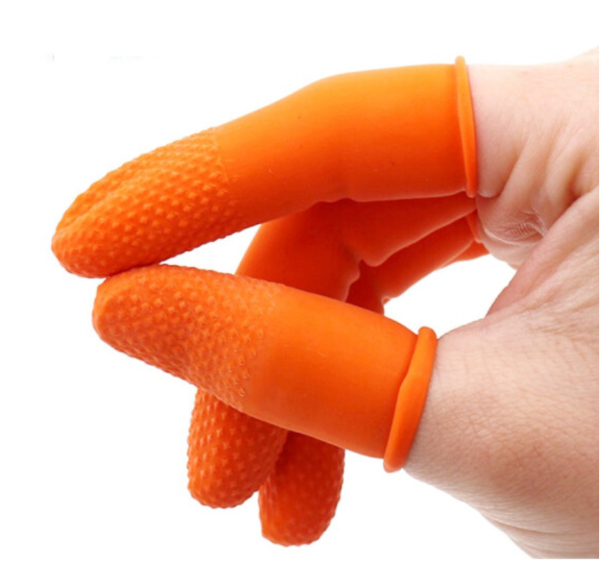 Black Powder Free Industrial Grade ESD Cleanroom Finger Cover Antistatic Latex Finger Cots for Electronic Industry