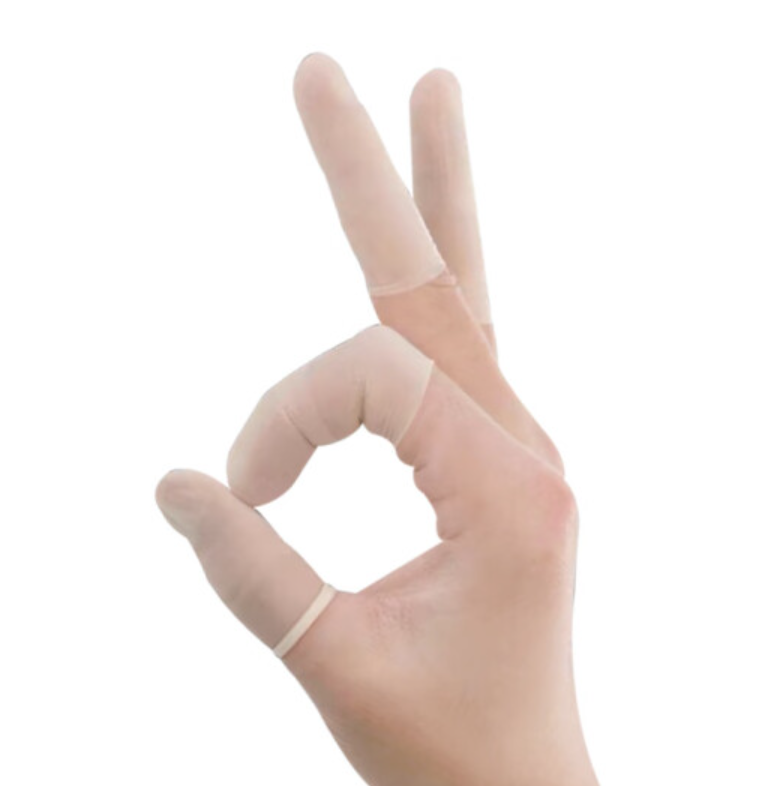 Black Powder Free Industrial Grade ESD Cleanroom Finger Cover Antistatic Latex Finger Cots for Electronic Industry