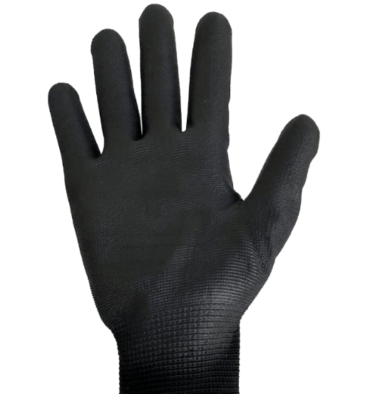 black pu gloves