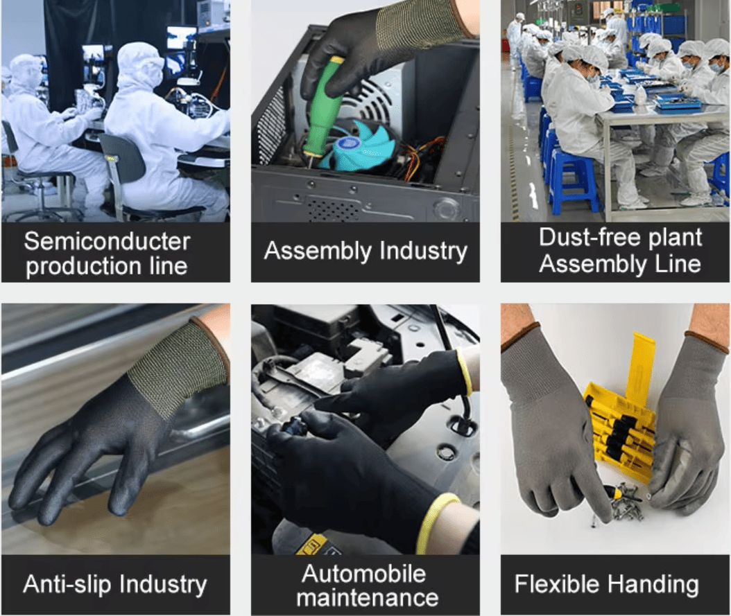 What are the new applications of ESD gloves?