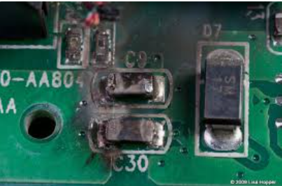 what parts damaged by electronic power ?